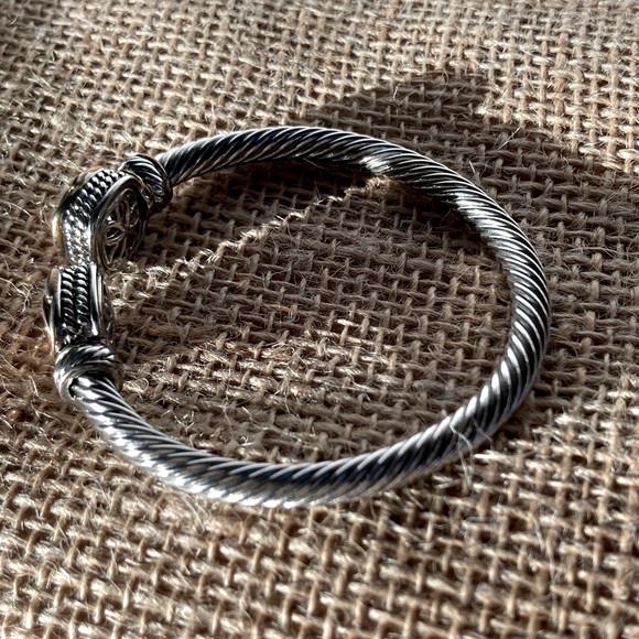 Juvell Two-Tone Yellow Citrine Twisted Cable Bracelet - Picture 3 of 12